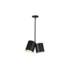 Kuzco Lighting PD58814-BK Keiko 2-Lumières 120W Noir Incandescente Suspendu