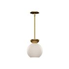 Kuzco Lighting PD59708-BG-OP Arcadia 1-Lumière 60W Or brossé et verre opale Incandescente Suspendu