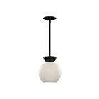 Kuzco Lighting PD59708-BK-OP Arcadia 1-Lumière 60W Noir et verre opale Incandescente Suspendu
