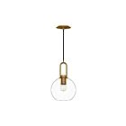 Kuzco Lighting PD601608AGCL Soji 1-Lumière 60W Or vieilli et verre transparent Suspendu