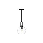 Kuzco Lighting PD601608MBCL Soji 1-Lumière 60W Verre transparent et noir mat Suspendu