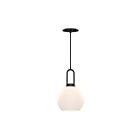 Kuzco Lighting PD601608MBOP Soji 1-Lumière 60W Noir mat et verre opale mat Suspendu
