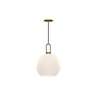 Kuzco Lighting PD601710AGOP Soji 1-Lumière 60W Or vieilli et verre opale mat Suspendu
