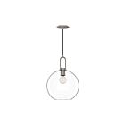 Kuzco Lighting PD601710BNCL Soji 1-Lumière 60W Nickel brossé et verre transparent Suspendu