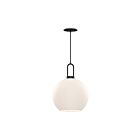 Kuzco Lighting PD601710MBOP Soji 1-Lumière 60W Noir mat et verre opale mat Suspendu