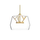 Kuzco Lighting PD61418-CL-BG Deco 32W Transparent et or brossé LED Suspendu