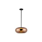 Kuzco Lighting PD62014-BK-CP Trinity 21W Noir et cuivre LED Suspendu
