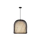 Kuzco Lighting PD631920MBOP Bondi 1-Lumière 60W Noir mat et opale mat Suspendu