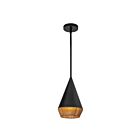 Kuzco Lighting PD633107MBBR Daphne 1-Lumière 60W Noir mat et corde tressée Suspendu