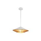 Kuzco Lighting PD633215WHBR Daphne 1-Lumière 60W Blanc et corde tressée Suspendu