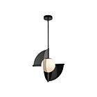 Kuzco Lighting PD65116-GBK-OP-UNV Scorpio 15W Noir brillant et verre opale Suspendu