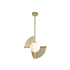 Kuzco Lighting PD65116-MRB-OP-UNV Scorpio 15W Laiton métallique et verre opale Suspendu