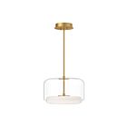 Kuzco Lighting PD70615-CL-BG-UNV Enkel 39W Transparent et or brossé LED Suspendu
