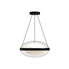 Kuzco Lighting PD76316-BK-OP-UNV Virgo 37W Noir et verre opale LED Suspendu