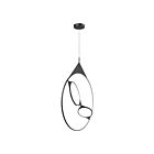 Kuzco Lighting PD84336-BK Serif 62W Noir LED Suspendu