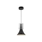 Kuzco Lighting PD94108-GBK-CC-UNV Floe 13W Noir brillant et cristal transparent LED Suspendu