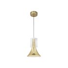 Kuzco Lighting PD94108-MRB-CC-UNV Floe 13W Laiton métallique et cristal transparent LED Suspendu