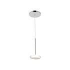 Kuzco Lighting PD97204-CH-CL Stephord 6W Chrome et verre transparent LED Suspendu