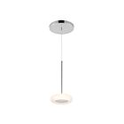 Kuzco Lighting PD97204-CH-FR Stephord 6W Chrome et verre dépoli LED Suspendu
