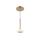 Kuzco Lighting PD97204-MRB-FR Stephord 6W Laiton métallique et verre dépoli LED Suspendu