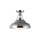 Kuzco Lighting SF344012PNGO Palmetto 1-lumière 60W Nickel poli et opalescent lustré Semi Plafonnier Encastré