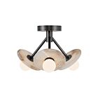 Kuzco Lighting SF346313UBAR Dahlia 11W Bronze urbain et albâtre LED Semi Plafonnier Encastré