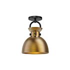 Kuzco Lighting SF411309MBAG Waldo 1-lumière 60W Noir mat et or vieilli Semi Plafonnier Encastré