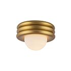 Kuzco Lighting SF426012BG Harvey 1-lumière 60W Or brossé Semi Plafonnier Encastré