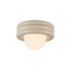 Kuzco Lighting SF426012PW Harvey 1-lumière 60W Blanc nacré Semi Plafonnier Encastré