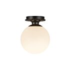 Kuzco Lighting SF430108MBGO Otis 1-lumière 60W Noir mat et opalescent lustré Semi Plafonnier Encastré