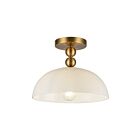 Kuzco Lighting SF459012BGGO Paisley 1-lumière 60W Or brossé et opalescent lustré Semi Plafonnier Encastré