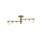 Kuzco Lighting SF55525-BG-OP Cypress 22W Or brossé et verre opalescent mat LED Semi Plafonnier Encastré