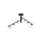Kuzco Lighting SF55525-BK-OP Cypress 22W Noir et verre opalescent mat LED Semi Plafonnier Encastré