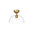 Kuzco Lighting SF563012BGCL Jude 1-lumière 60W Or brossé et verre transparent Semi Plafonnier Encastré