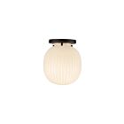 Kuzco Lighting SF579107MBGR Cherise 1-lumière 60W Noir mat et verre opalescent côtelé lustré Semi Plafonnier Encastré