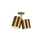 Kuzco Lighting SF58814-BG Keiko 2-lumières 120W Or brossé Incandescente Semi Plafonnier Encastré