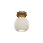 Kuzco Lighting SF59706-BG-OP Arcadia 1-lumière 60W Or brossé et verre opalescent Incandescente Semi Plafonnier Encastré
