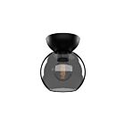 Kuzco Lighting SF59706-BK-SM Arcadia 1-lumière 60W Noir et fumé Incandescente Semi Plafonnier Encastré
