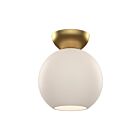 Kuzco Lighting SF59708-BG-OP Arcadia 1-lumière 60W Or brossé et verre opalescent Incandescente Semi Plafonnier Encastré