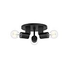 Kuzco Lighting SF607003MB Claire 3-lumières 180W Noir mat Semi Plafonnier Encastré