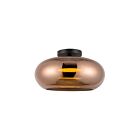 Kuzco Lighting SF62014-BK-CP Trinity 21W Noir et cuivre LED Semi Plafonnier Encastré