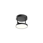 Kuzco Lighting SF72205-BK-UNV Novel 8W Noir LED Semi Plafonnier Encastré