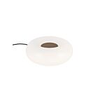 Kuzco Lighting TL12409-VB-OP Nimbus 9W Laiton vintage et verre opale LED Lampe de table