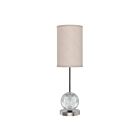Kuzco Lighting TL321201PNWL Marni 12W Nickel poli et lin blanc LED Lampe de table