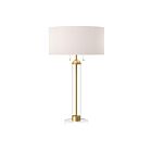 Kuzco Lighting TL567218BGWL Sasha 2-lumières 120W Or brossé et lin blanc Lampe de table