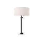 Kuzco Lighting TL567218MBWL Sasha 2-lumières 120W Noir mat et lin blanc Lampe de table