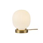 Kuzco Lighting TL579107BGGR Cherise 1-lumière 60W Or brossé et verre opale strié brillant Lampe de table