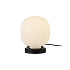 Kuzco Lighting TL579107MBGR Cherise 1-lumière 60W Noir mat et verre opale strié brillant Lampe de table