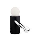 Kuzco Lighting TL73708-MB-CH Septum 7W Noir mat et chrome LED Lampe de table