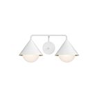 Kuzco Lighting VL485221WHOP Remy 2-lumières 120W Blanc et verre opale Lampe de salle de bain